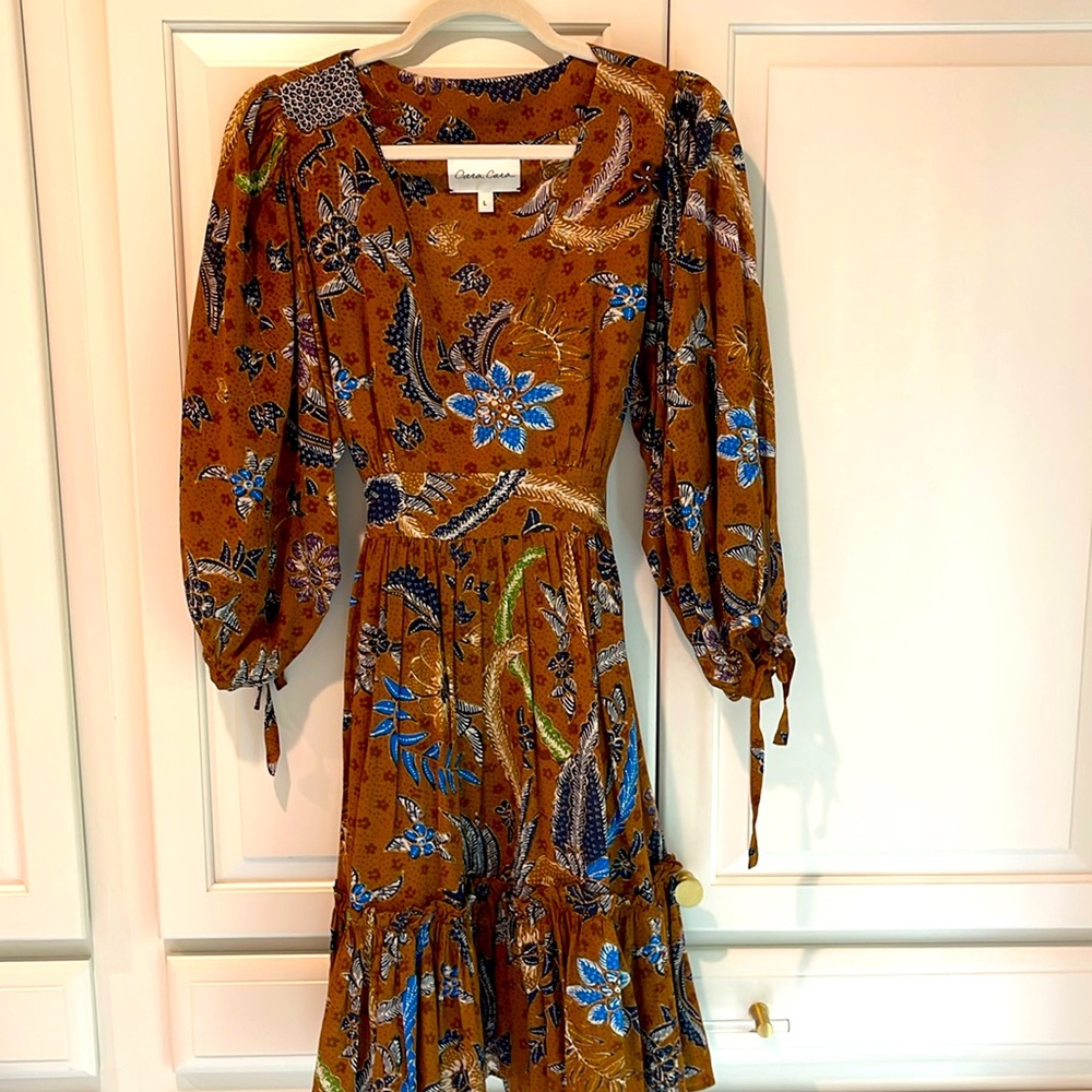 CARA CARA Millbrook Paisley-print Dress In Batik Brown